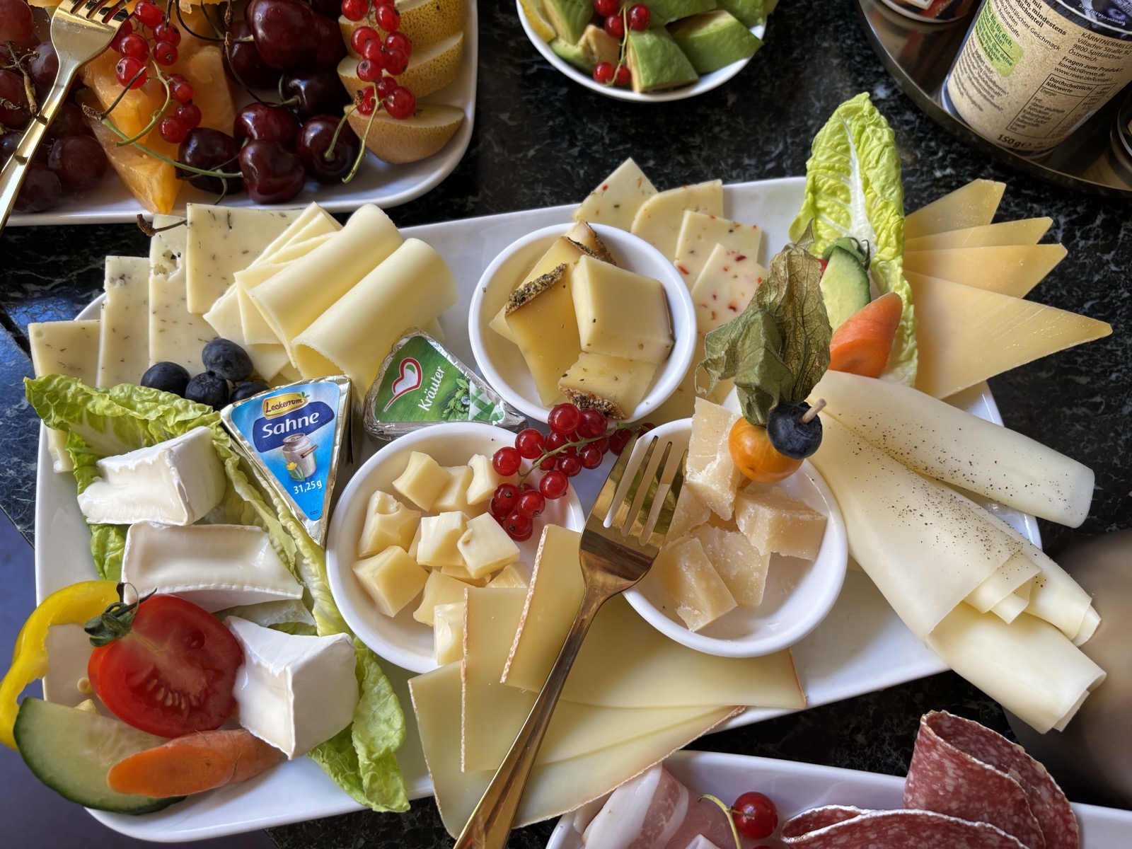 K&auml;seplatte mit Brie und Gouda